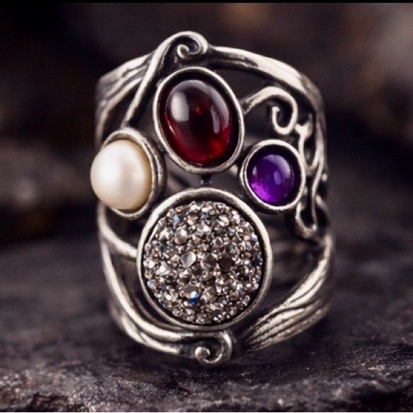 Artisan Israeli Sterling Silver Statement Ring ✨ DIDAE Modernist Design - Picture 3 of 4